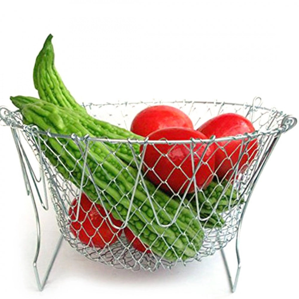 Generic Foldable Strainer Chef Basket (Color: Assorted)