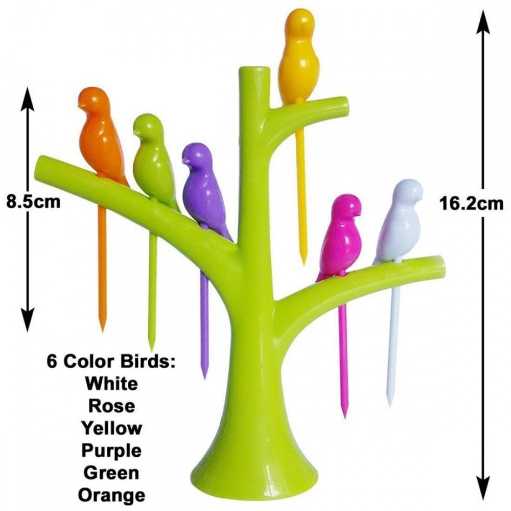 Generic Pack Of_10 Bird Fork Dazzling Colors (Color: Assorted)