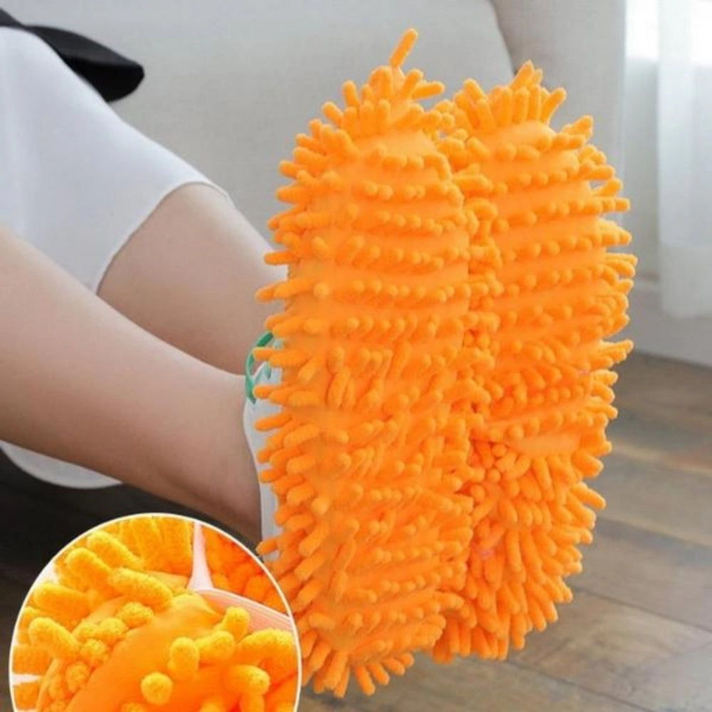 Generic Pack Of_2 Multi Function Washable Dust Mop Floor Cleaning Slippers (Color: Assorted)