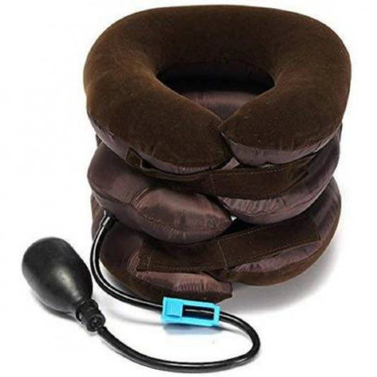 Generic Neck Pillow Three Layers Tractor Massager Excerciser For Cervical Spine Neck Back Shoulder Pain (Color: Assorted)