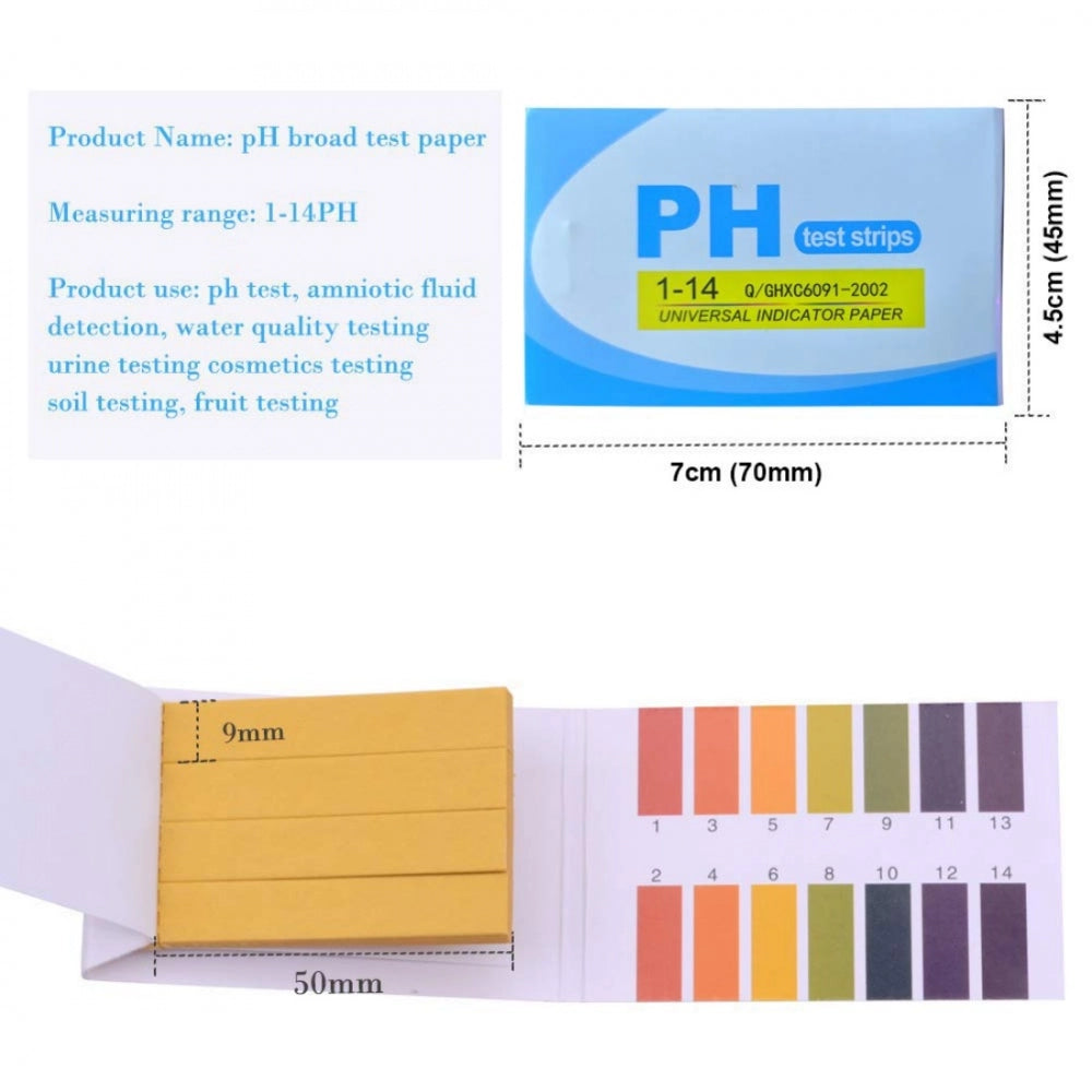 Generic Pack Of_5 Strips Acid Test Paper Water Litmus Testing Kit 80 Sheets (Color: Assorted)