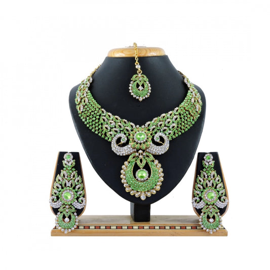 Generic Women's Alloy Necklace set (Green)