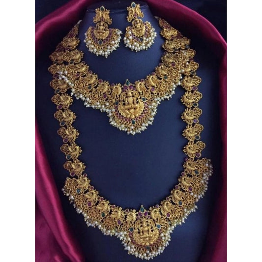 Generic Women's Elegent Combo Of Jewellery Set (Gold, Free Size)