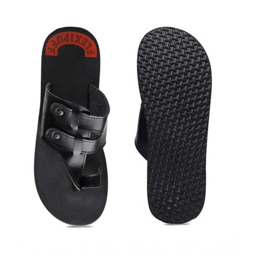 Generic Unisex Rubber Lightweight Slippers for Effortless Style (Black)