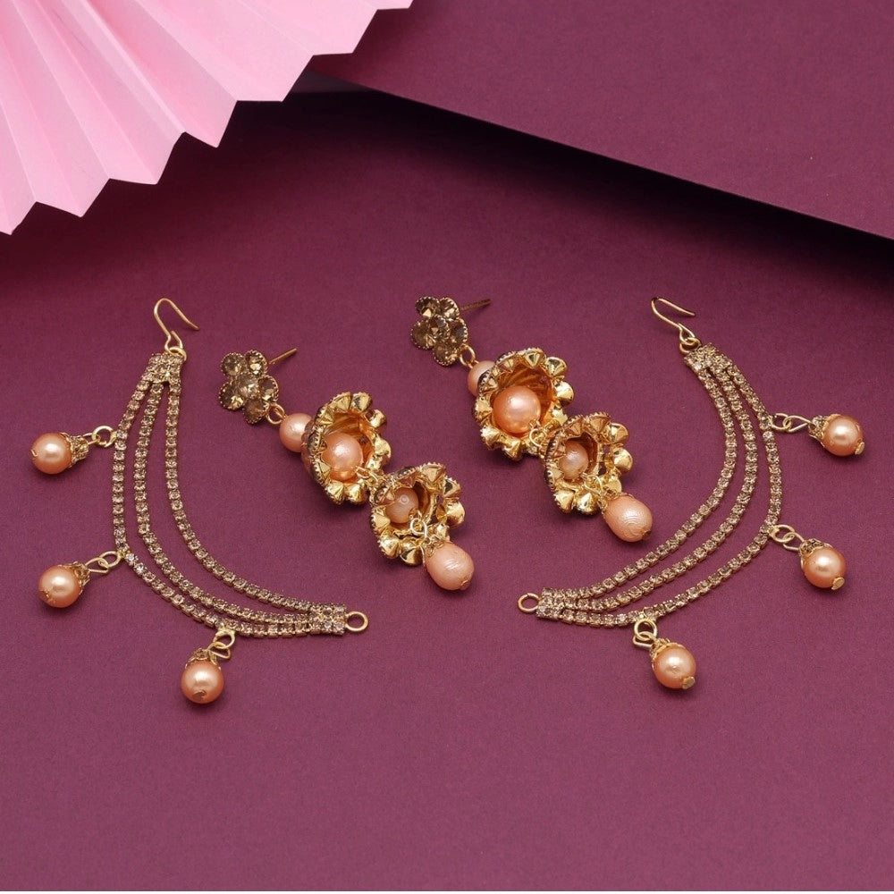 Generic Women's Gold Color Bahubali Earrings