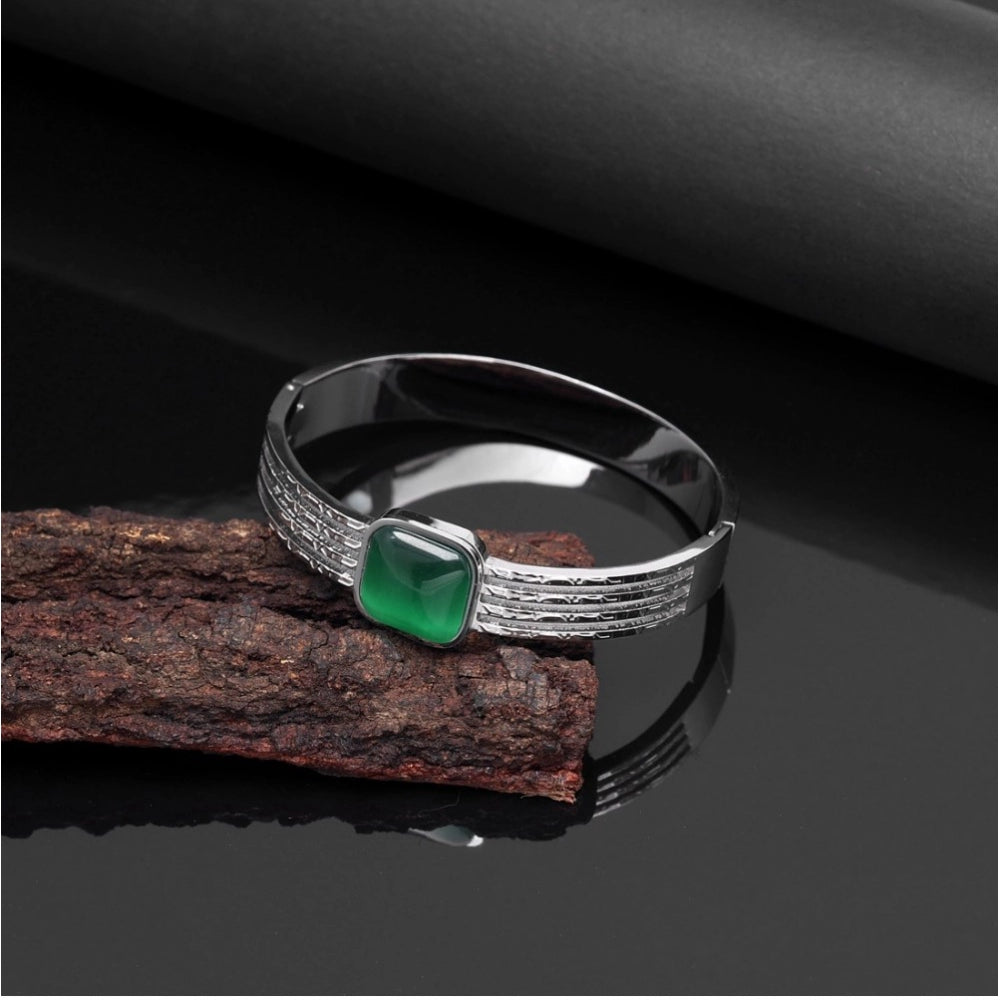 Generic Women's Green Color Monalisa Stone Adjustable Bracelet