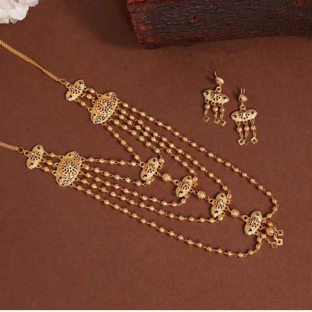 Generic Women's Gold Color Gold Plated Necklace Set