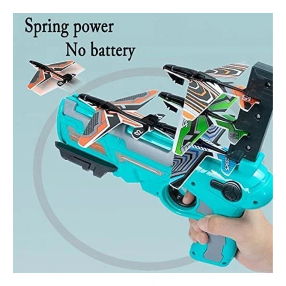 Generic Airplane Launcher Gun for Kids with 4 Glider Planes Toy  (Assorted)