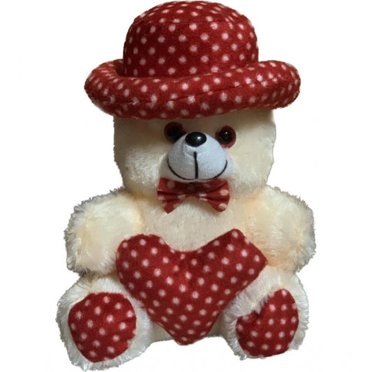 Generic Cap Teddy Bear with Heart (Cream)
