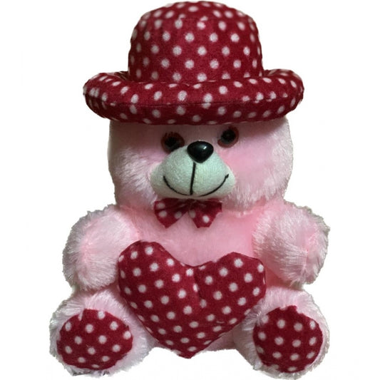 Generic Cap Teddy Bear with Heart (Pink)