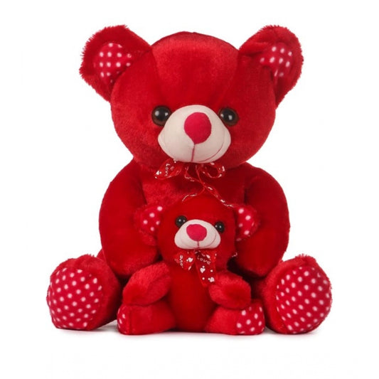 Generic Mother And Baby Teddy Bear (Red)