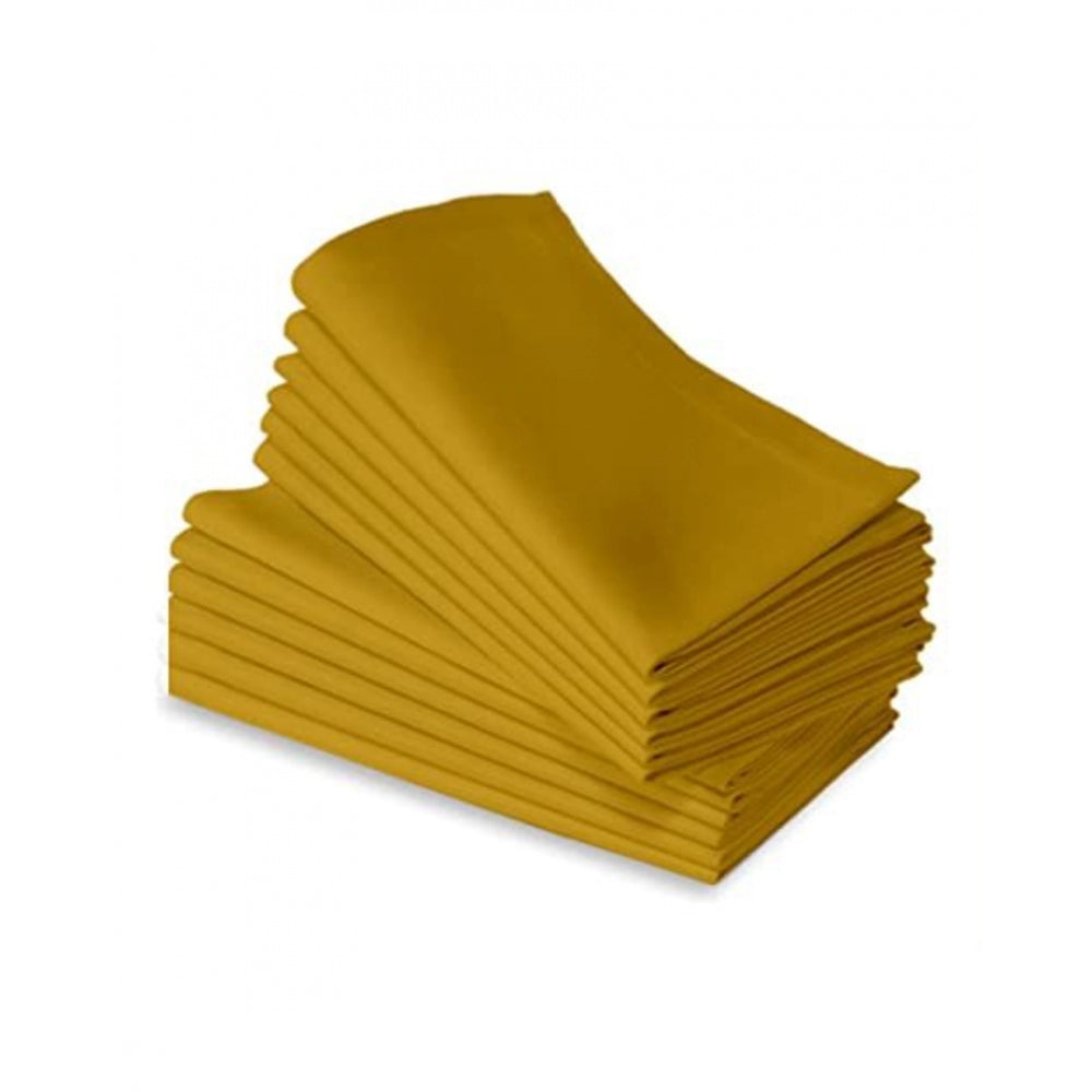 Generic Solid Cotton Napkins Sets (Mustard Yellow)