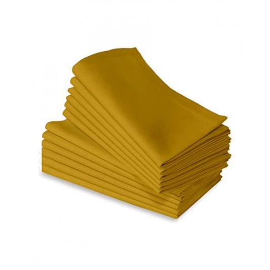 Generic Solid Cotton Napkins Sets (Mustard Yellow)