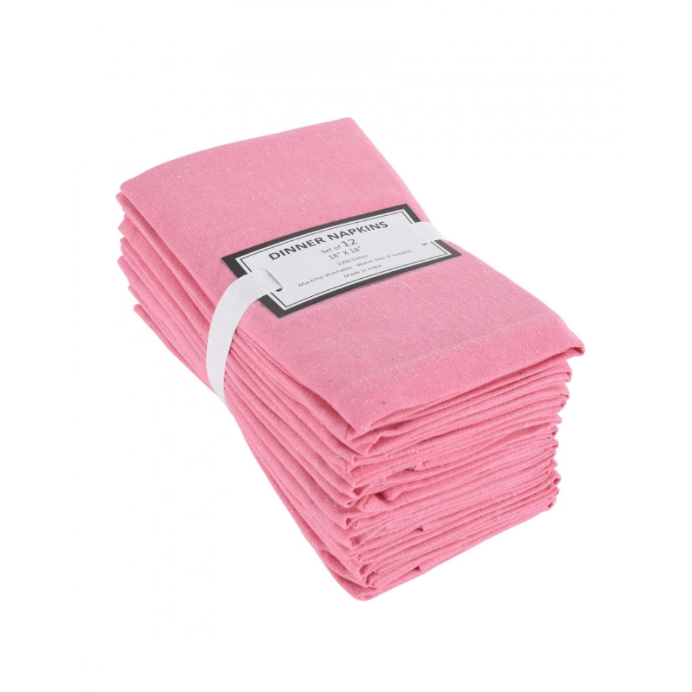 Generic Solid Cotton Napkins Sets (Baby Pink)