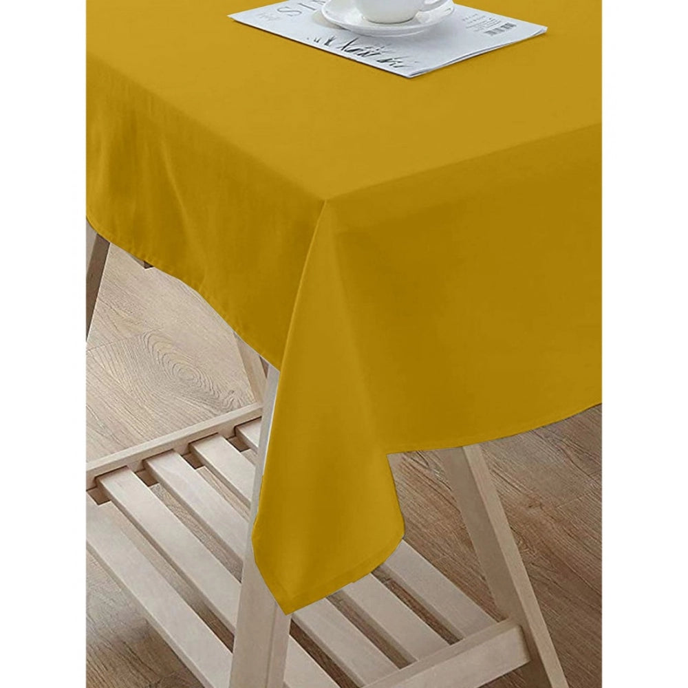 Generic Solid Cotton Plain Table Cloth (Dark Yellow)