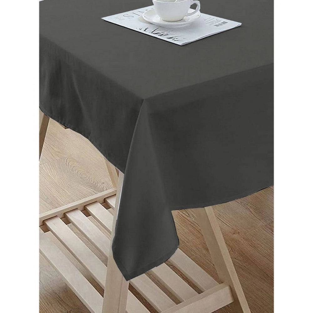 Generic Solid Cotton Plain Table Cloth (Dark Grey)