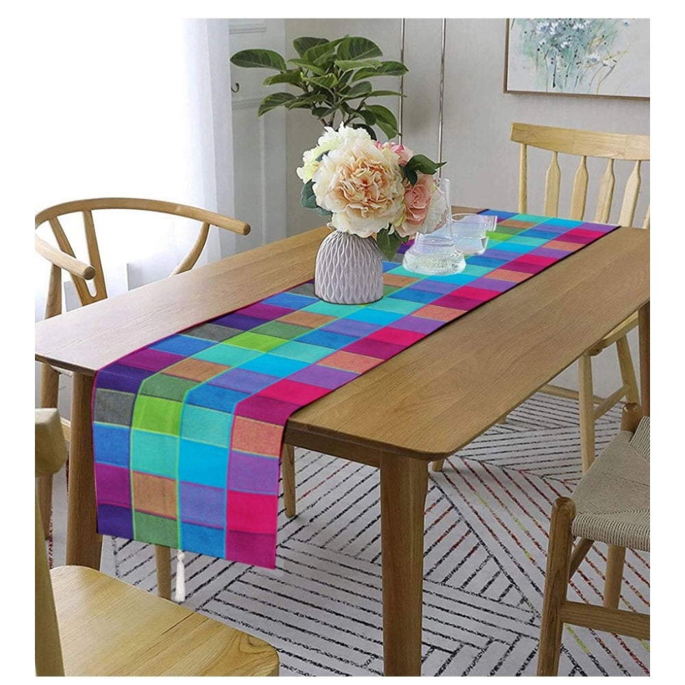 Generic Checked Cotton Table Runners (Multicolor)