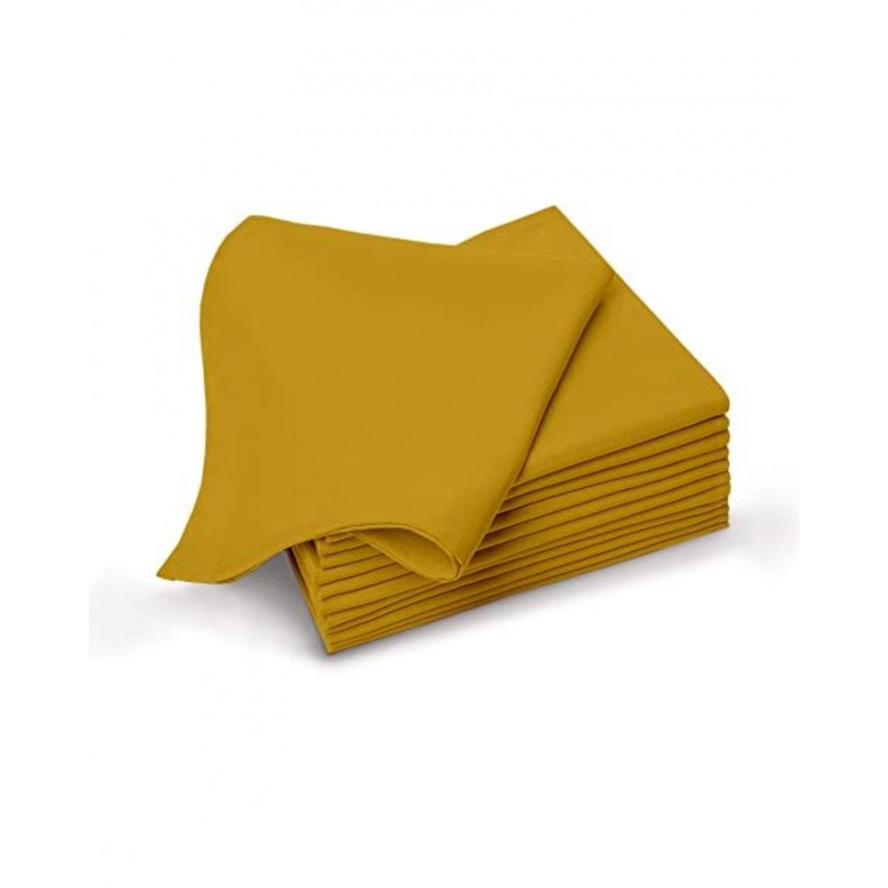 Generic Solid Cotton Napkins Sets (Mustard Yellow)