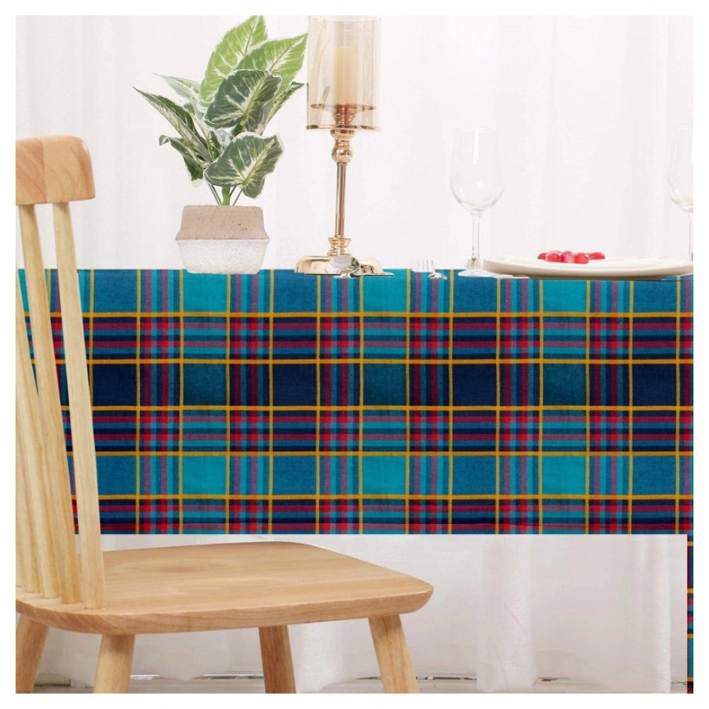 Generic Checked Cotton Checks Table Cloth (Multicolor)