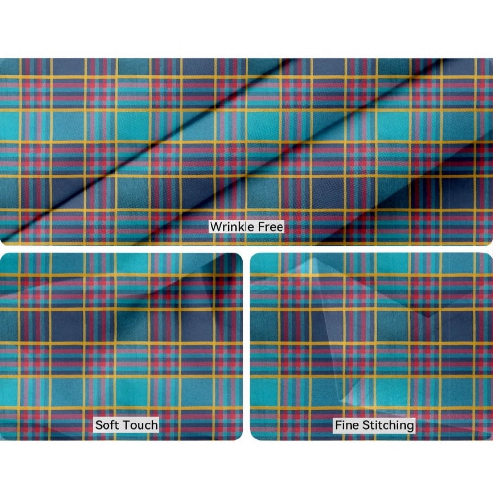 Generic Checked Cotton Checks Table Cloth (Multicolor)