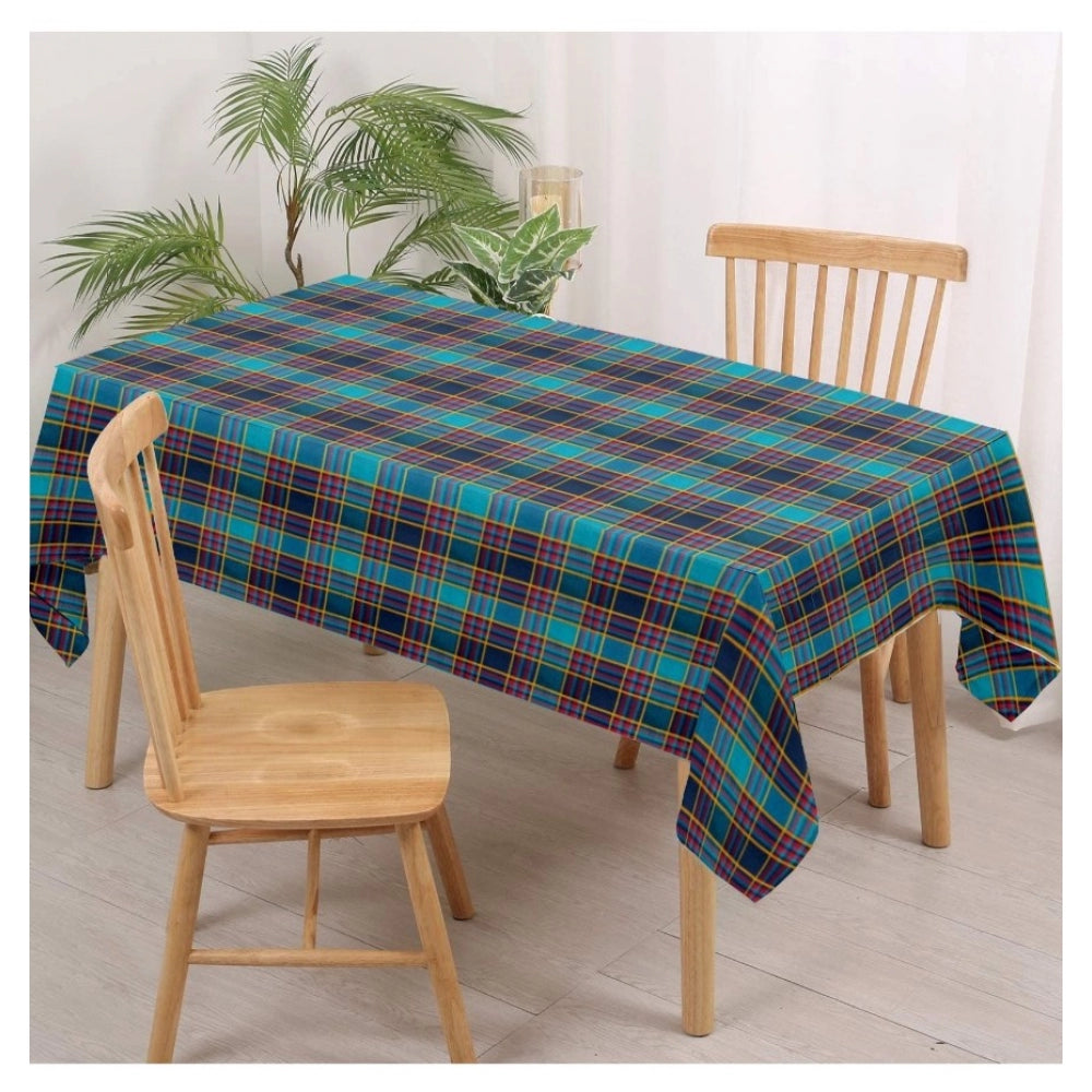 Generic Checked Cotton Checks Table Cloth (Multicolor)