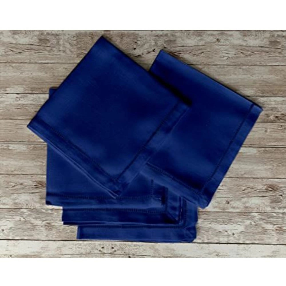 Generic Solid Cotton Napkins Sets (Blue)