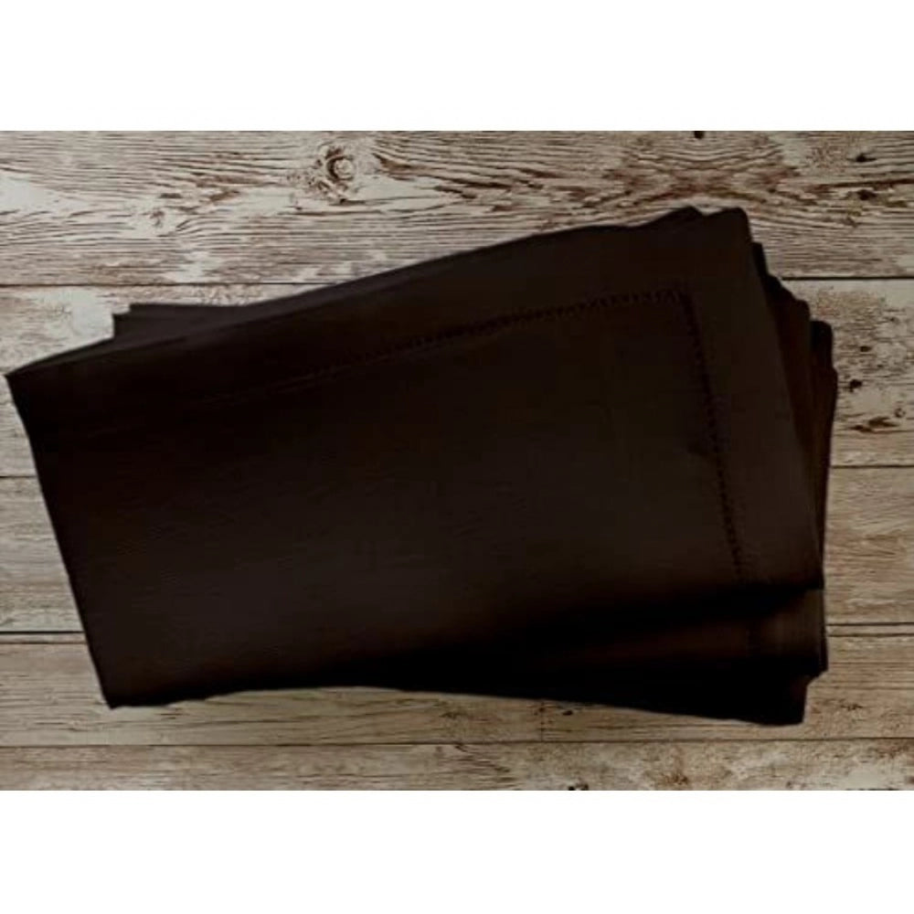 Generic Solid Cotton Napkins Sets (Brown)