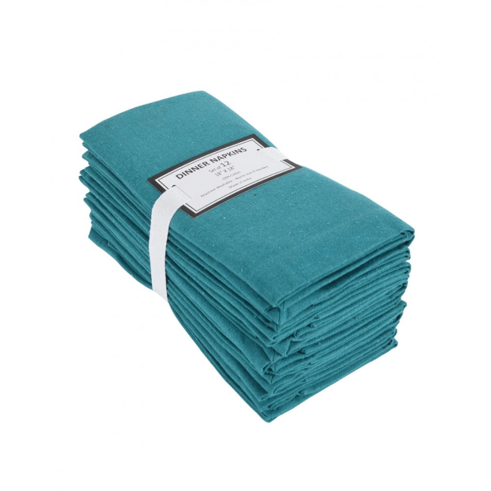 Generic Solid Cotton Napkins Sets (Turquoise Blue)