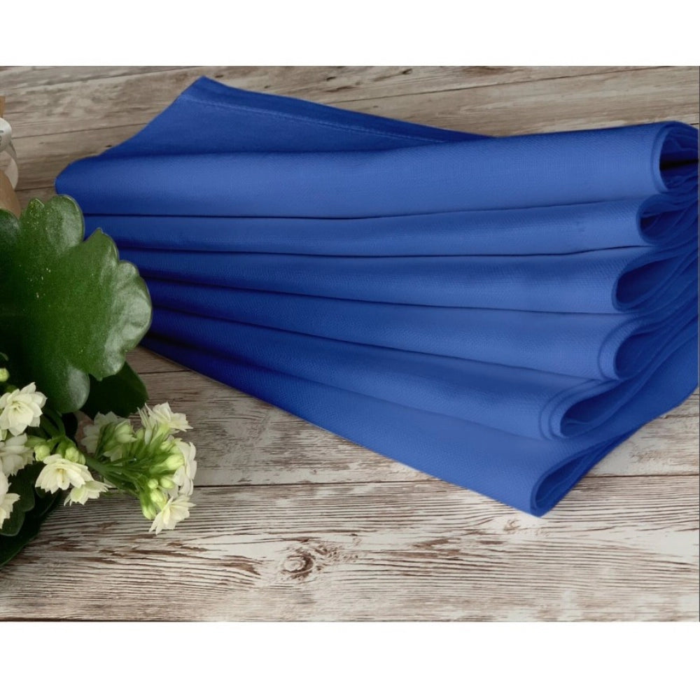 Generic Solid Cotton Napkins Sets (Royal Blue)