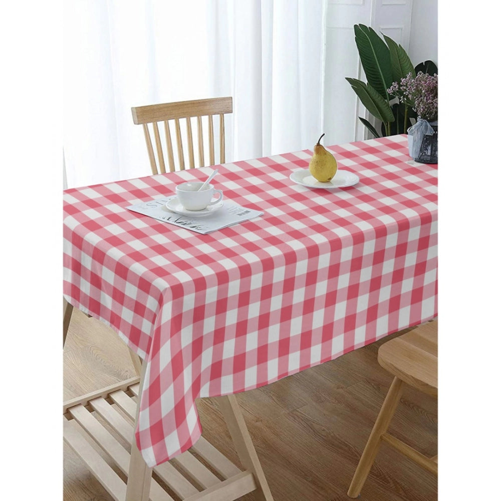 Generic Checked Cotton Checks Table Cloth (Pink)