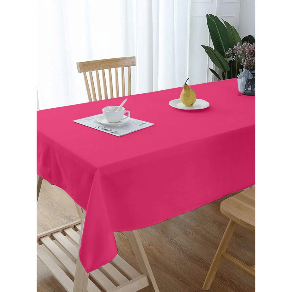 Generic Solid Cotton Plain Table Cloth (Pink)