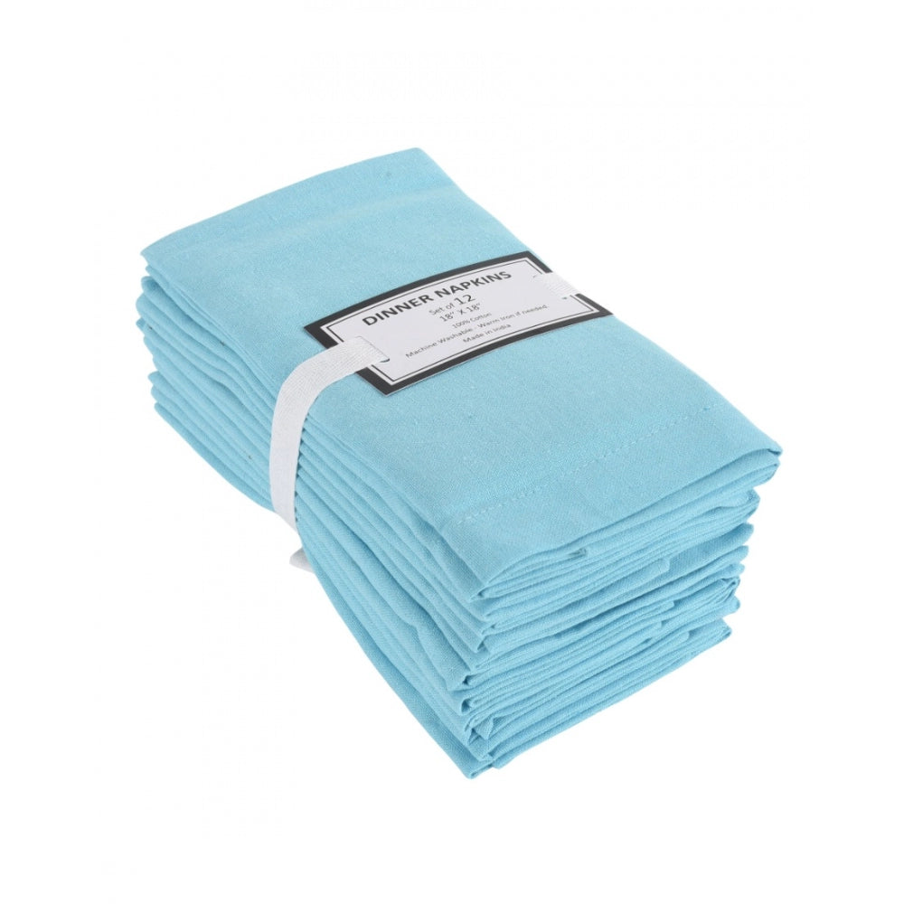 Generic Solid Cotton Napkins Sets (Light Blue)