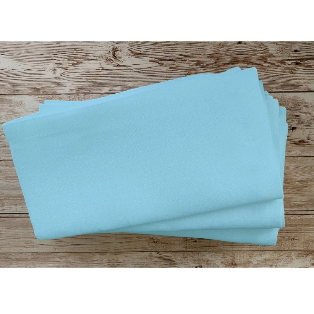 Generic Solid Cotton Napkins Sets (Light Blue)