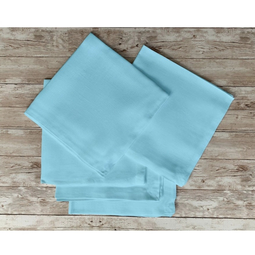 Generic Solid Cotton Napkins Sets (Light Blue)