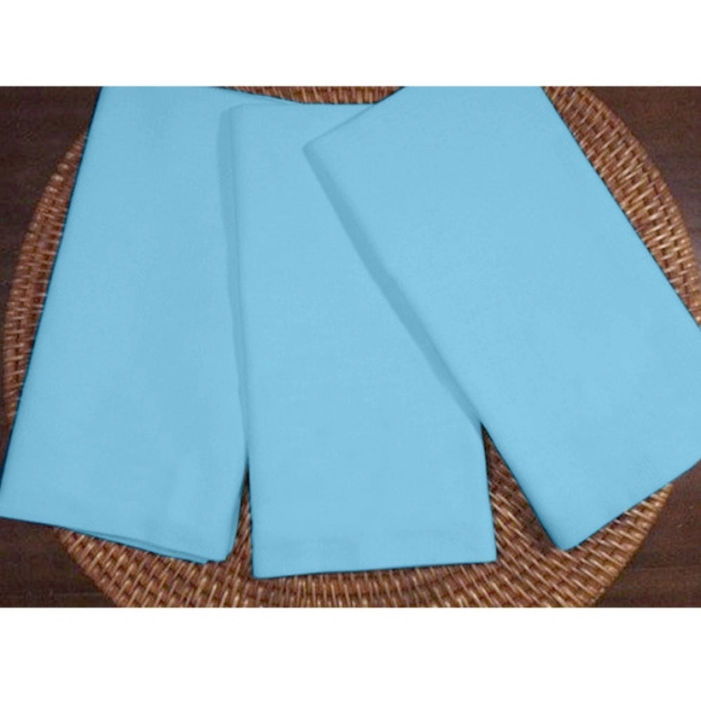 Generic Solid Cotton Napkins Sets (Light Blue)