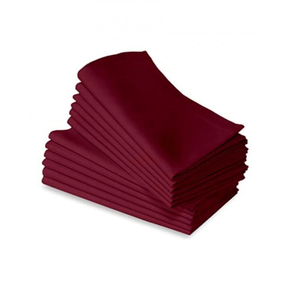 Generic Solid Cotton Napkins Sets (Maroon)