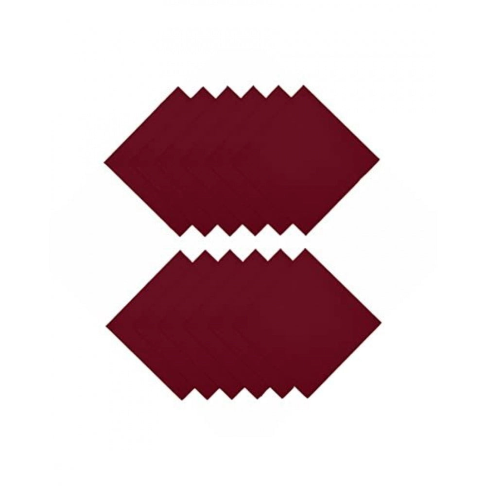 Generic Solid Cotton Napkins Sets (Maroon)