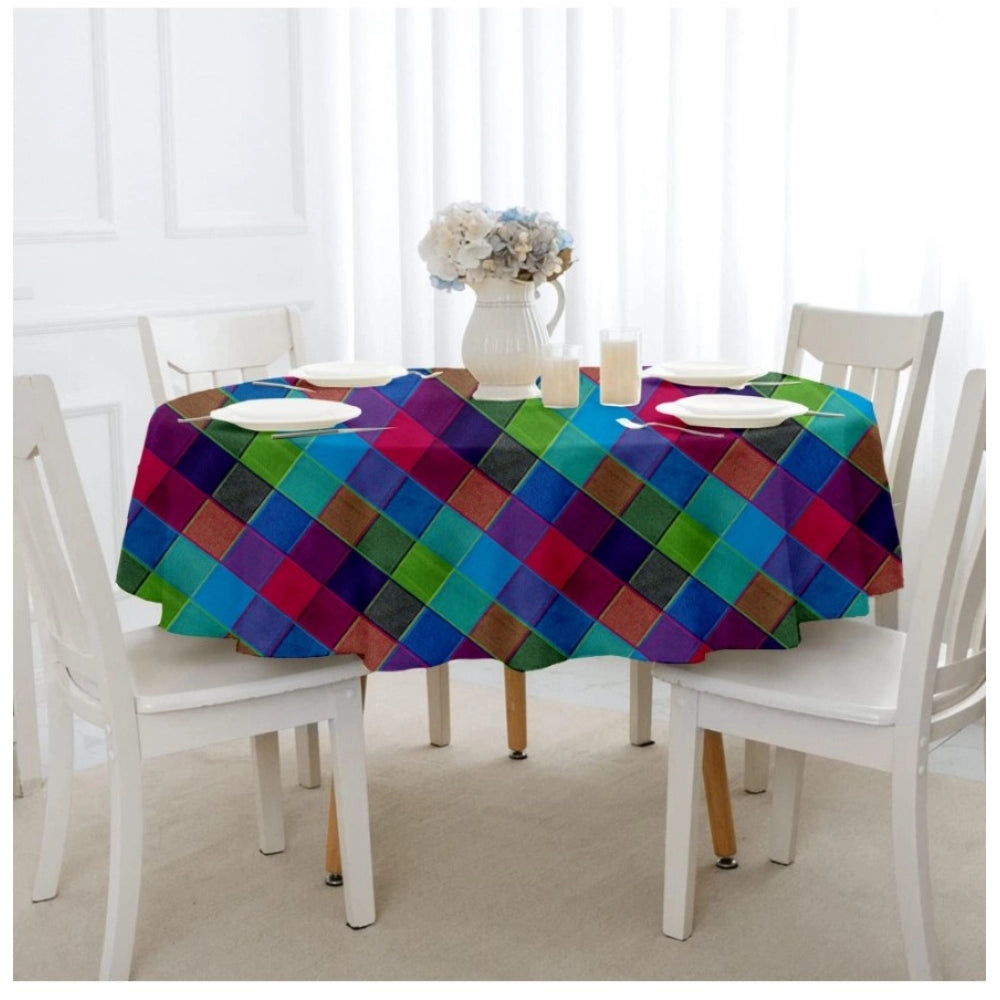 Generic Checked Cotton Checks Table Cloth (Multicolor)