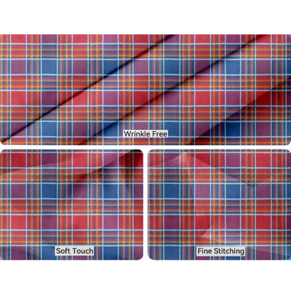 Generic Checked Cotton Checks Table Cloth (Multicolor)