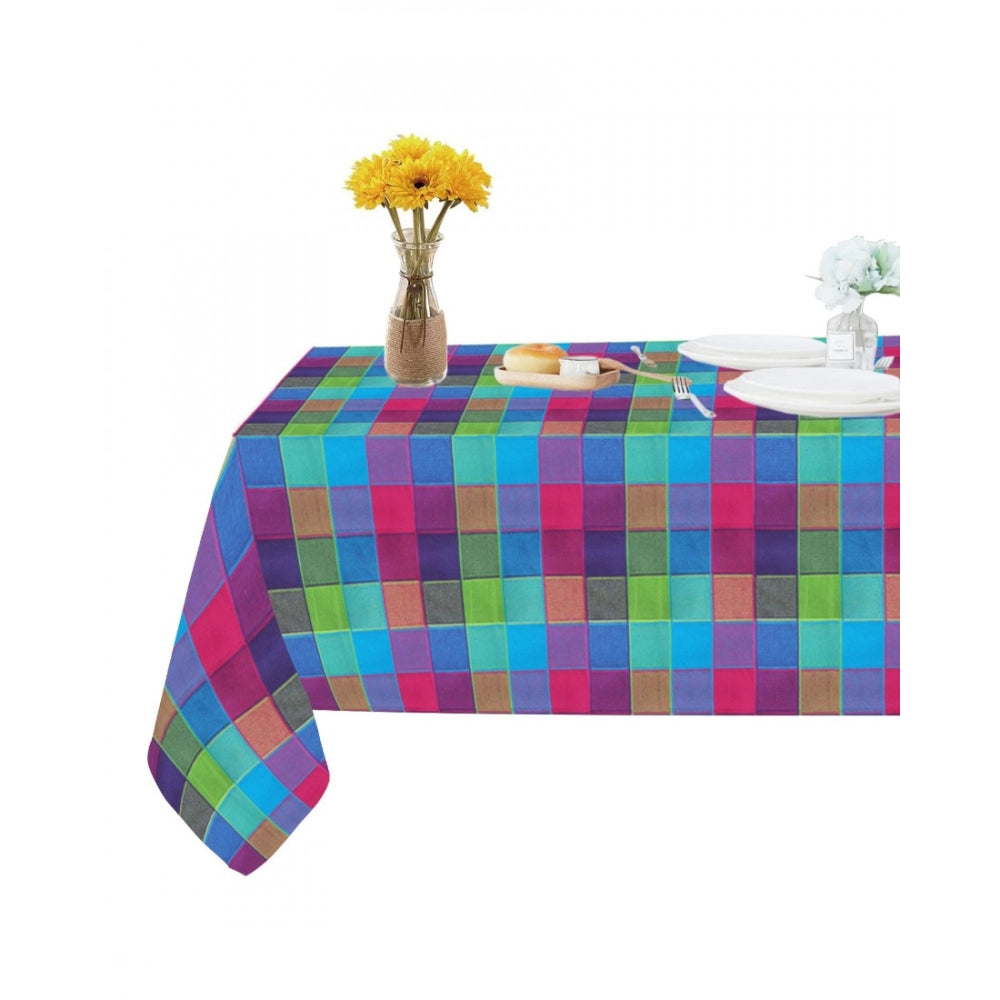 Generic Checked Cotton Checks Table Cloth (Multicolor)