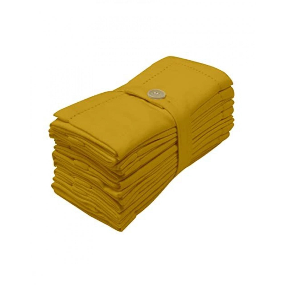 Generic Solid Cotton Napkins Sets (Mustard)