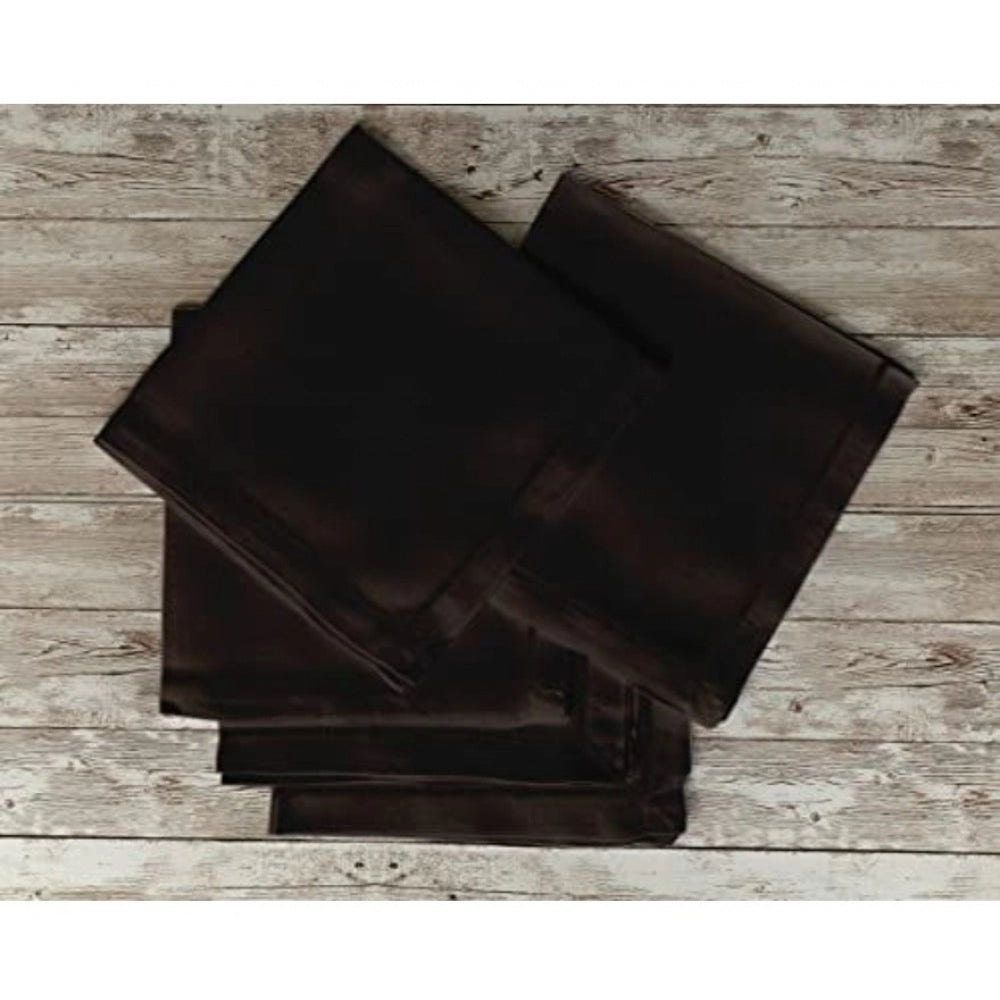 Generic Solid Cotton Napkins Sets (Brown)