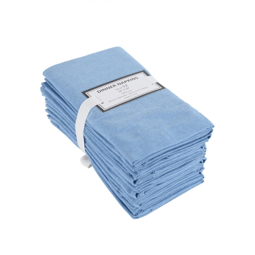 Generic Solid Cotton Napkins Sets (Sky Blue)