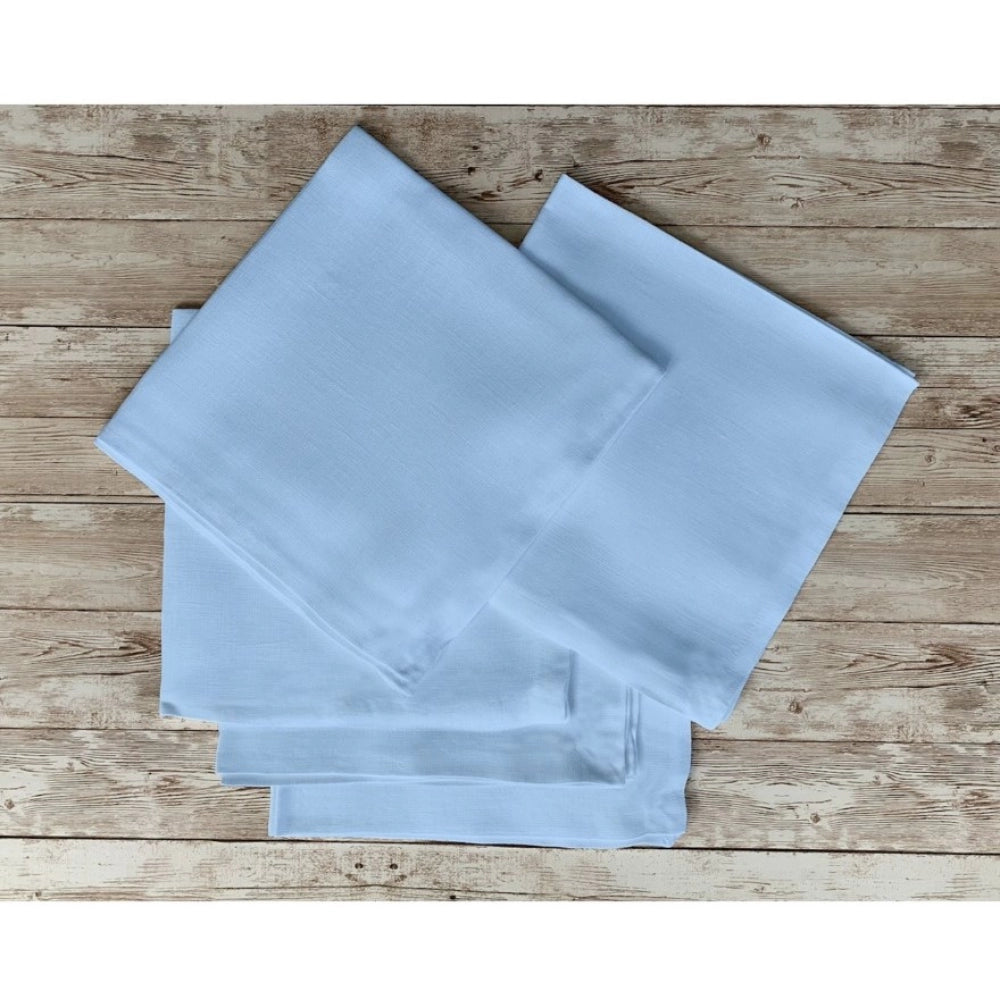 Generic Solid Cotton Napkins Sets (Sky Blue)