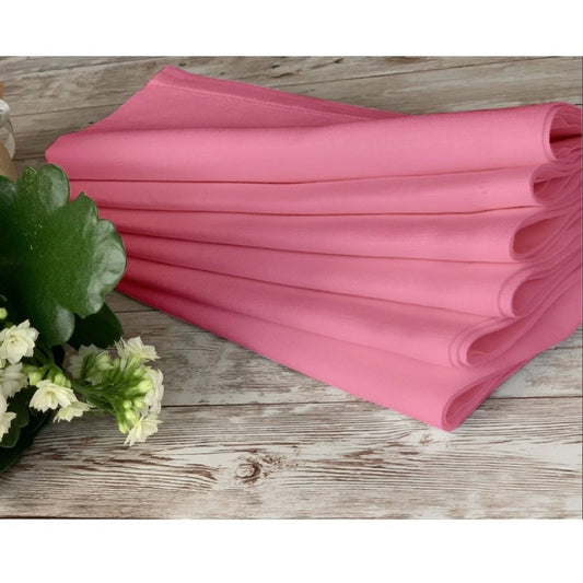 Generic Solid Cotton Napkins Sets (Baby Pink)