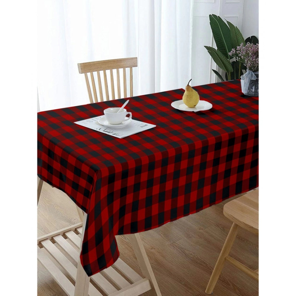 Generic Checked Cotton Checks Table Cloth (Red &amp; Black)