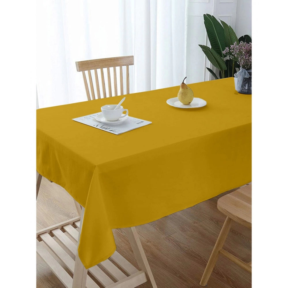 Generic Solid Cotton Plain Table Cloth (Dark Yellow)