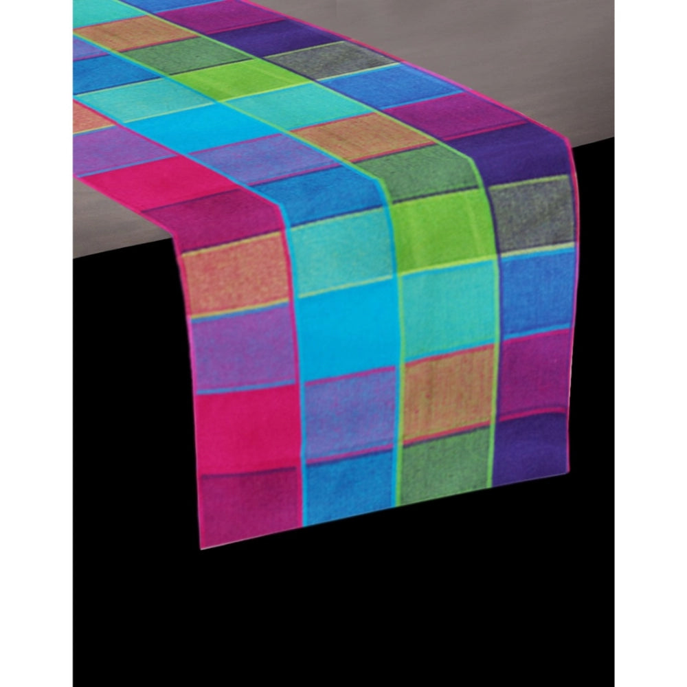 Generic Checked Cotton Table Runners (Multicolor)