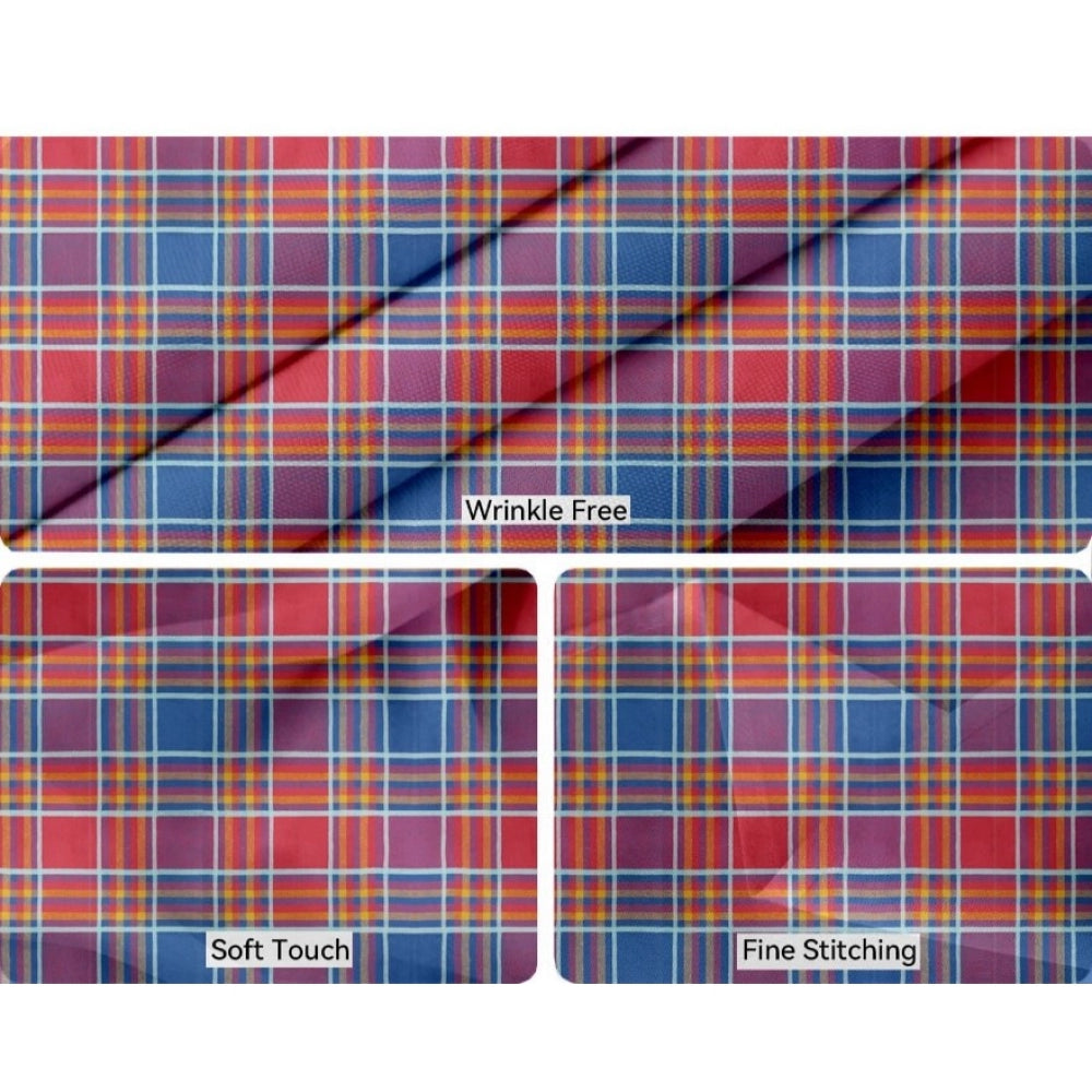 Generic Checked Cotton Checks Table Cloth (Multicolor)