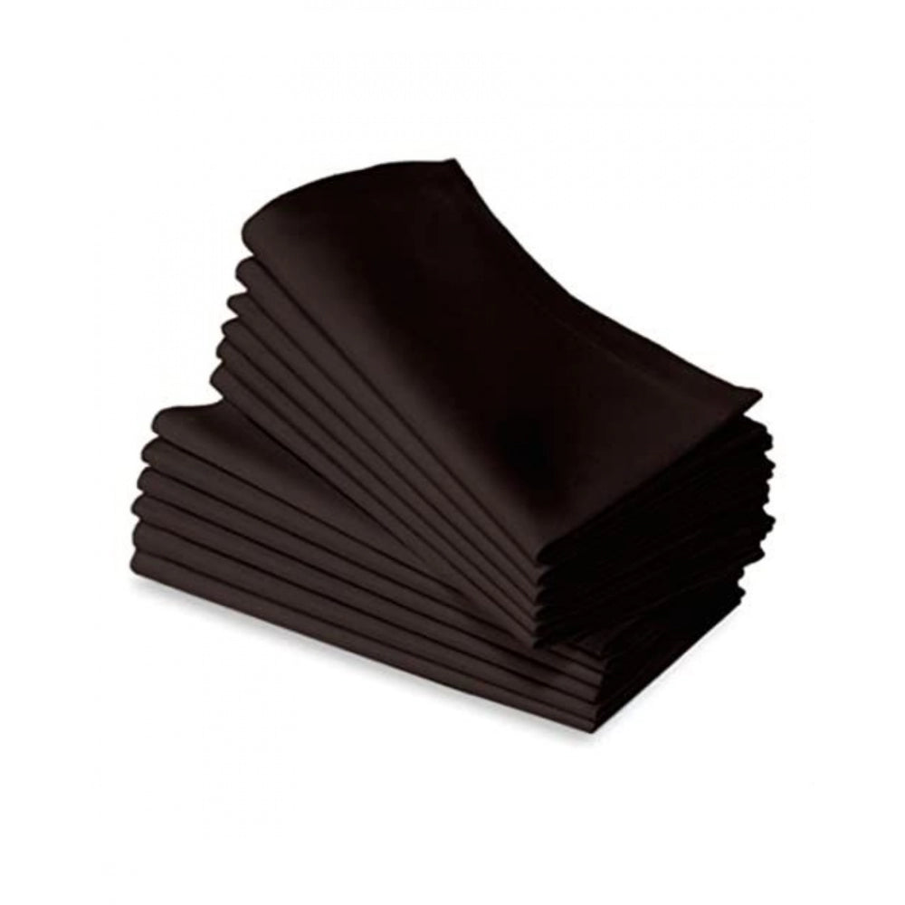 Generic Solid Cotton Napkins Sets (Brown)